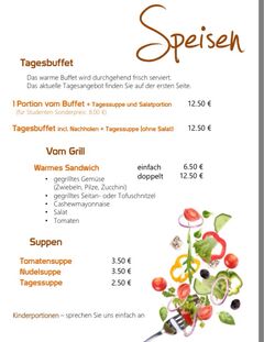A menu of Vollwert-S.