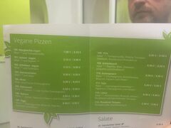 A menu of Pizza Vita