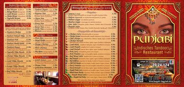 A menu of Punjabi
