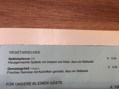 A menu of Zum Breinwirt