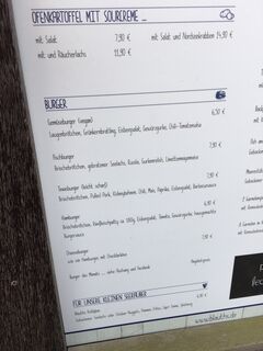 A menu of Blauths Cuxhavener Straße