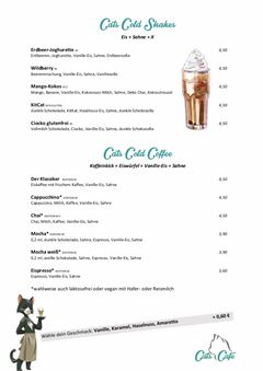 A menu of Cats Café