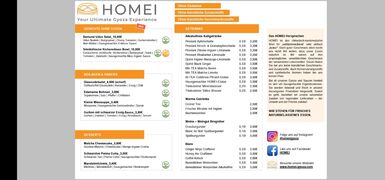 A menu of Homei